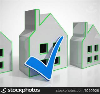 Home ownership concept icon means real estate through the internet. Property for investment or living in - 3d illustration