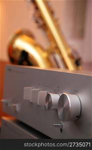 Home theater amplifier and saxophone