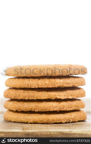 Homemade cookies corn on a white background