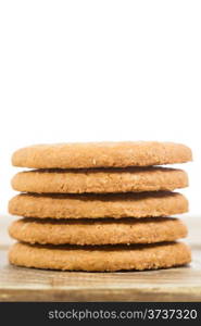 Homemade cookies corn on a white background