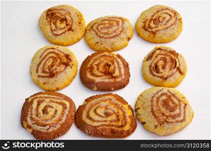 Homemade Cookies on White Background