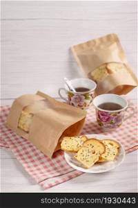 Homemade garlic bread with herbs , tea time concept. Homemade garlic bread with herbs
