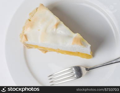 Homemade lemon meringue pie, a classic of European dessert cuisine