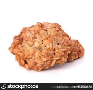 Homemade oats cookies isolated on white background cutout