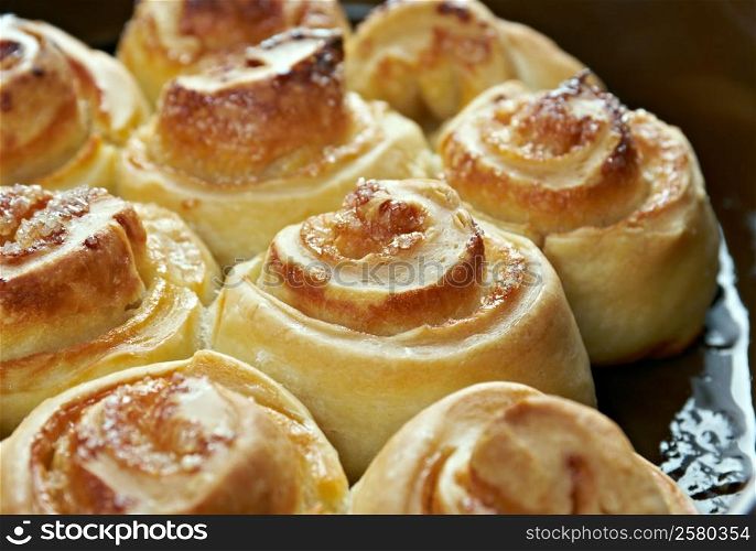 homemade pie - sweet buns close up