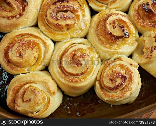 homemade pie - sweet buns close up