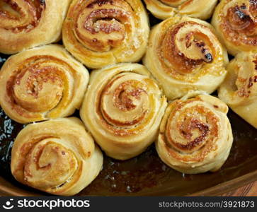 homemade pie - sweet buns close up