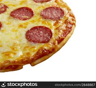 homemade pizza Pepperoni.Closeup