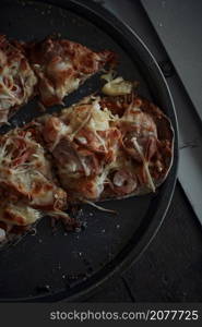 Homemade pizza with Fresh Mozzarella topping.. Homemade pizza
