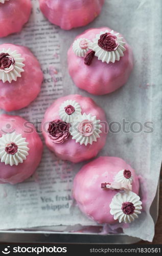 Homemade Rose Milk Cakes delicious dessert creative menu.. Homemade Rose Milk Cakes