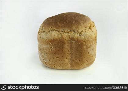 Homemade whole bread.White isolated