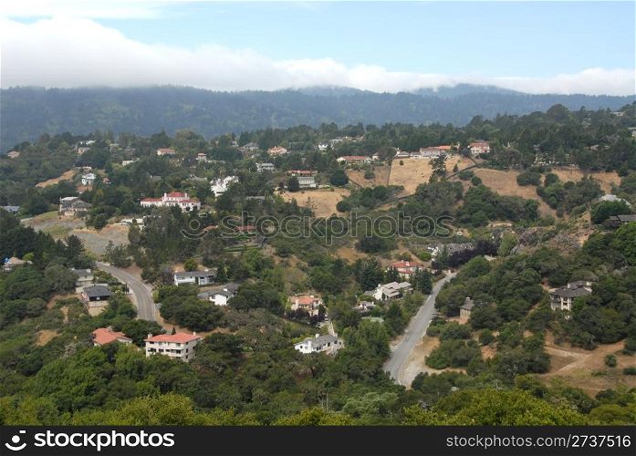 Homes along the ridge, Redwood City, California