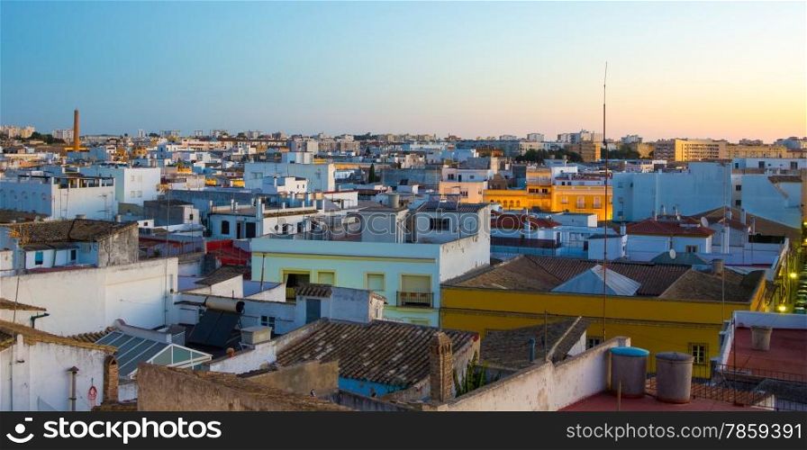 homes in beautiful dawn in the city of Jerez de la frontera Cadiz, Spain