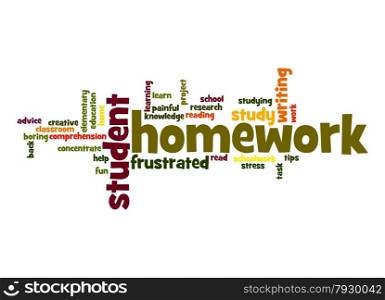 Homework word cloud