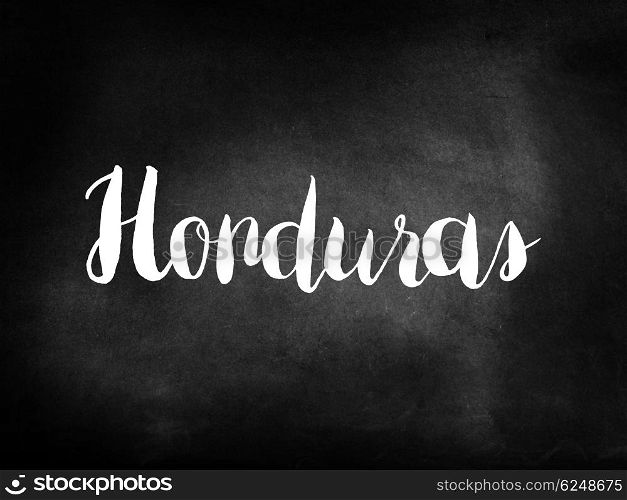 Honduras written on a blackboard