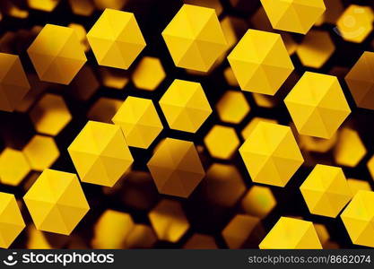 Honey comb seamless textile pattern 3d illustrated