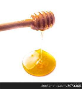 Honey drip isolated on a white background. Honey drip