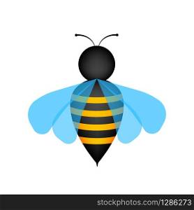 Honey flying bee. Bee icon isolated on white background. Insect. Honey flying bee. Bee icon isolated on white background. Insect.