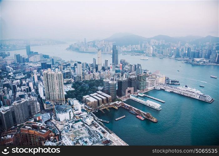 Hong Kong bird's-eye photo
