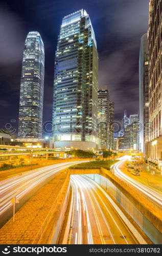 Hong Kong Central Skyline at night