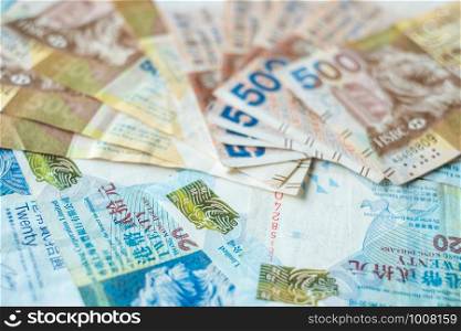 Hong Kong currency banknotes, HK Dollars for business background