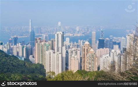 Hong Kong panorama by day.. Hong Kong panorama by day