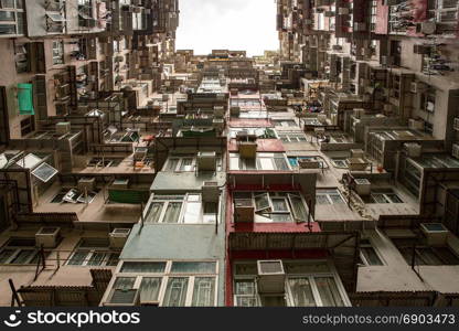Hong Kong Residential flat Building Skyline
