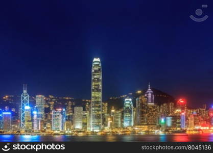 Hong Kong skyline at night