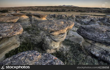 Hoodoo Badlands Alberta Canada Writing on Stone Park