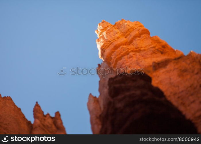 Hoodoo in Bryce Canyon Utah, tilt shift effect