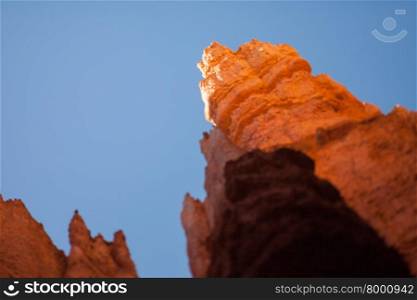 Hoodoo in Bryce Canyon Utah, tilt shift effect