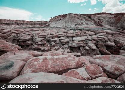 hoodoos formation in the Utah desert, USA.