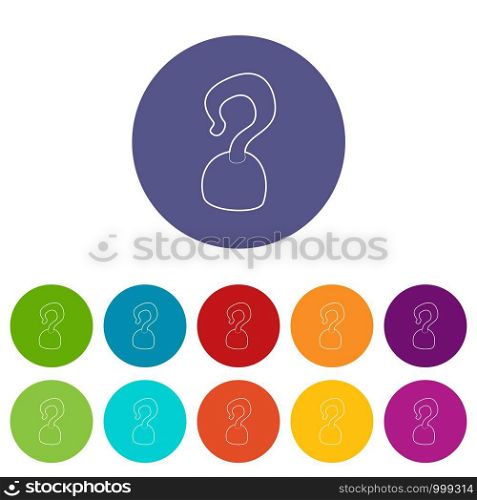 Hook icons color set vector for any web design on white background. Hook icons set vector color