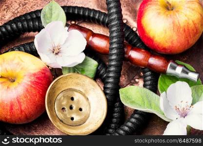 Hookah with apple. East hookah with the aroma apple for relax.Apple shisha.Shisha hookah