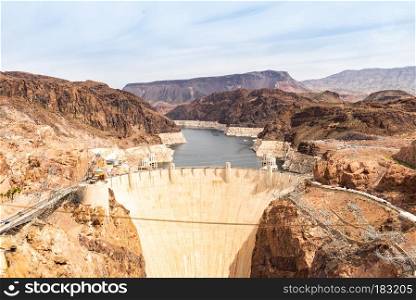 Hoover dam in Arizona and Nevada, USA