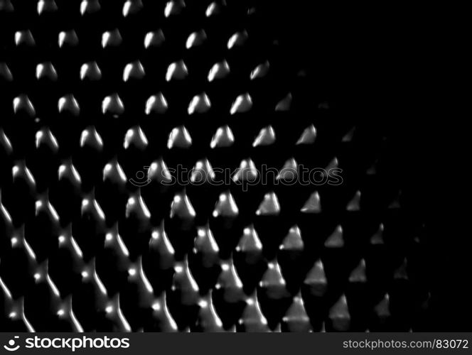 Horizontal black and white glowing carbon illustration background. Horizontal black and white glowing carbon illustration