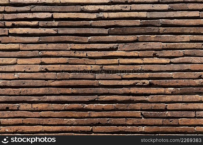 horizontal brown brick wall background