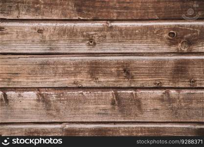 Horizontal brown planks