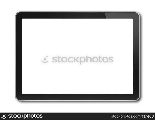 Horizontal Digital tablet pc, smartphone mockup template. Isolated on white. Digital tablet pc, smartphone template isolated on white