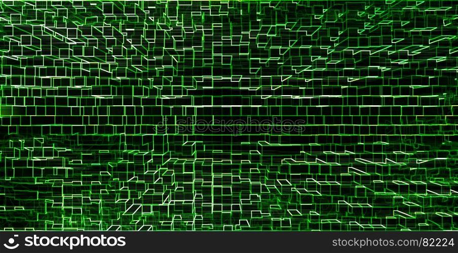Horizontal green matrix hacker pixel neo business presentation abstract background backdrop. Horizontal green matrix hacker pixel neo business presentation a