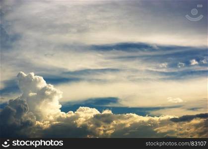 Horizontal high altitude cloudscape background. Horizontal high altitude cloudscape background hd