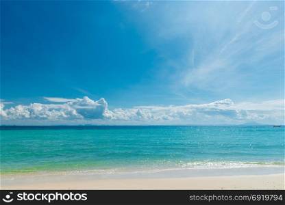 horizontal idealistic seascape on a sunny day on the coast of Thailand