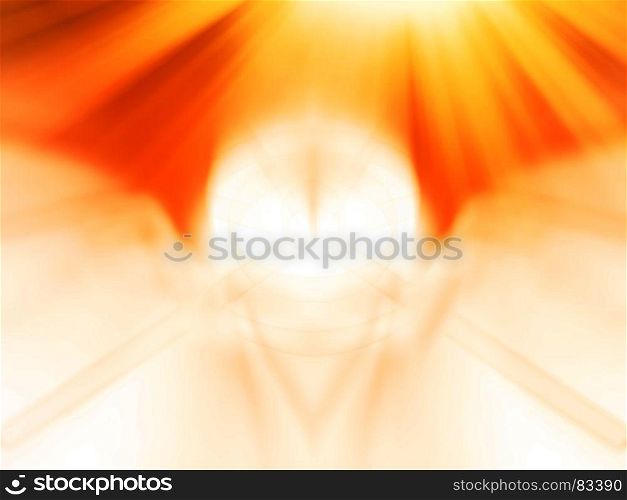 Horizontal orange light leak above abstract background