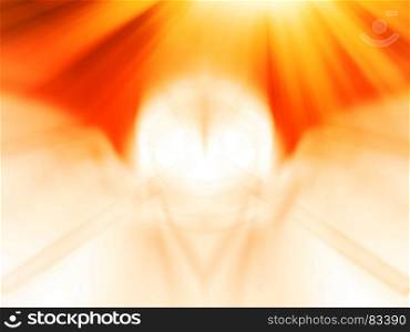Horizontal orange light leak above abstract background