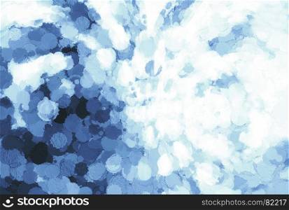 Horizontal pale cyan blue blots on canvas illustration background. Horizontal pale cyan blue blots on canvas illustration