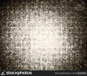 Horizontal sepia 3d extruded cubes illustration background