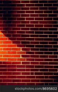 Horizontal shot of brick wall 3d illustrated