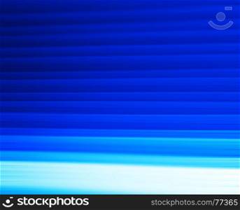 Horizontal vivid blue motion blur panels abstraction background
