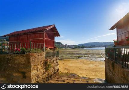 Horreo in Combarro Galician village of Pontevedra at Galicia Spain