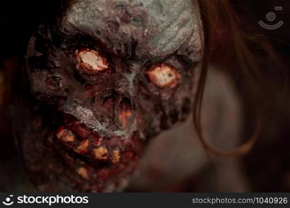 Horror Themed Image Of A Scary, Zombie, Halloween background